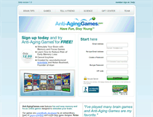 Tablet Screenshot of anti-aginggames.com